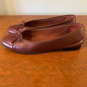 Chanel Chocolate Brown Ballet Flats
